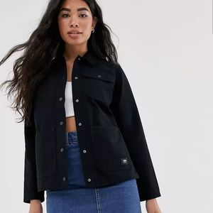 Vans womens black cotton canvas drill chore jacket